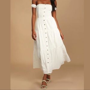 Lulus Off-the-Shoulder Maxi Dress